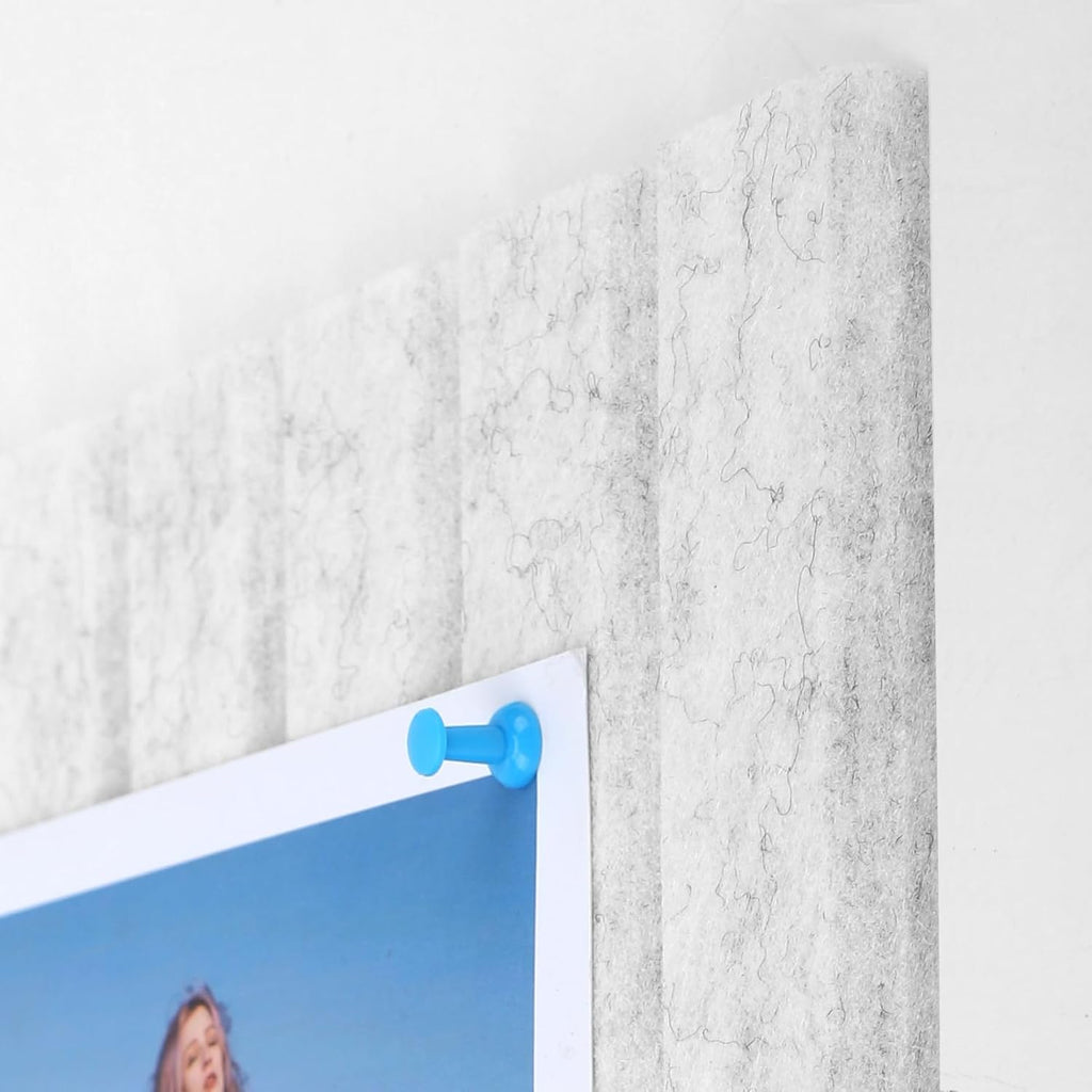 Cork Boards for Walls 48" x 36" Felt Board Alternative, 12 Pack Felt Wall Tiles Bulletin Board, Large Cork Board for Office Pin Board Tack Board Cork Boards