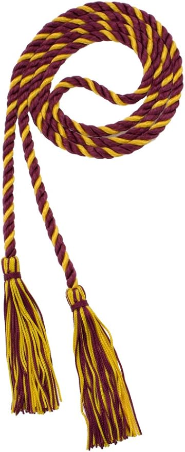 Tassel Depot Graduation Honor Cord - Maroon/Gold - Every School Color Available - Made in USA