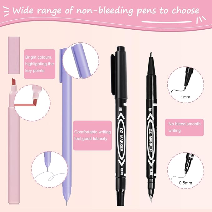 28 Pcs Bible Study Supplies,Bible Journaling Kit for Women, Morandi Bible Study Kit with Pastel Bible Highlighters and Tabs,Bible Pens,Sticky Notes,Bible Annotation Kit