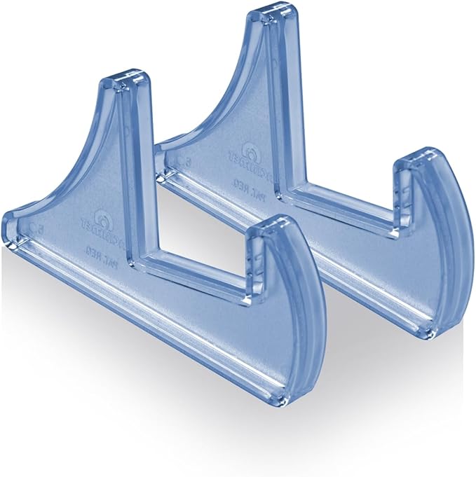 Acrimet Pocket File Holder Horizontal Design Brochure Display (for Wall Mount or Countertop Use) (Removable Supports Included) (Letter Size) (Clear Blue Color)