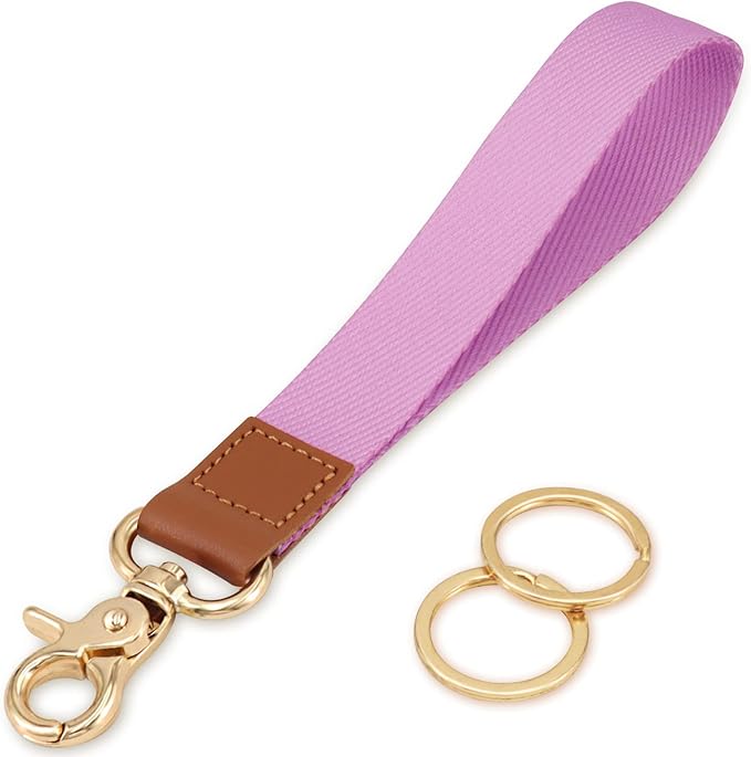 Wrist Lanyard for Women and Men, Keychain Lanyard for Keys, Wrist Keychain Strap Lanyard for Car Keys ID Badge Wallet Card Holder (Light Purple)