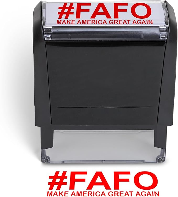 Promot FAFO Trump Stamp - Self-Inking Rubber Stamp for Office, Business, Party, Gift - Make America Great Again