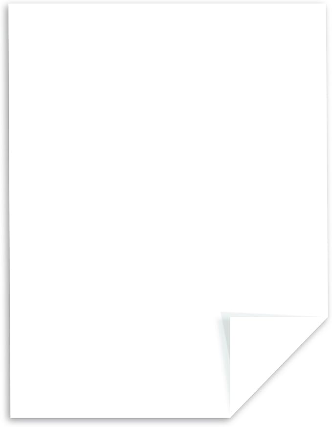 Neenah Exact Vellum Bristol, 8.5" x 11", 67 lb/147 gsm, White, 94 Brightness, 750 Sheets, 3 Pack (80211)