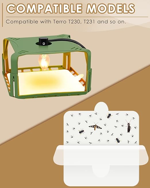 TINDTOP 32 Pack 6" Replacement Glue Boards for Terro T230 T231, Indoor Glue Boards Refill Sticky Cards Compatible with Terro T230 T231