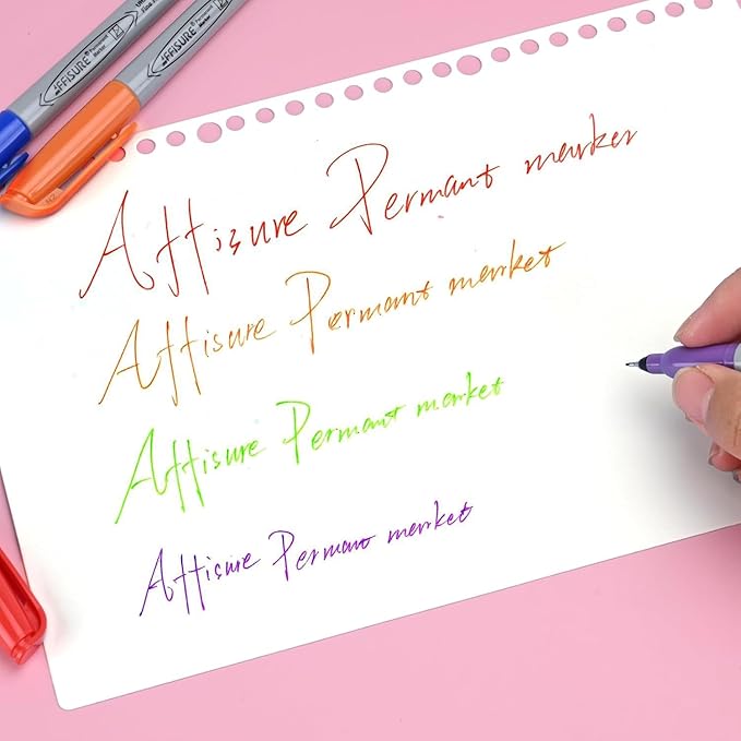 Permanent Markers, Ultra Fine Point Markers Set,48 Assorted Colors Work on Wood, Plastic, Paper, Metal, Stone, Glass for the Artist、Kids、Adult, 48 Count