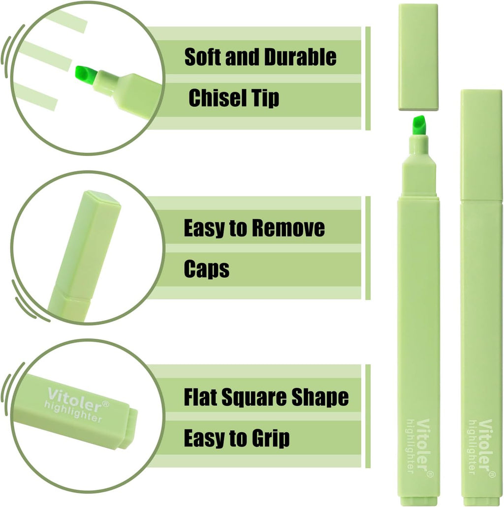 Highlighters Assorted Colors,8pcs Bible Highlighters No Bleed Hghlighter Markers for Journaling Back to School Teacher Supplies Office Supplies