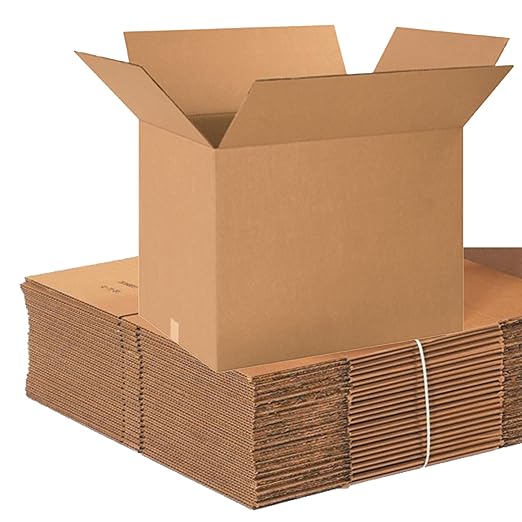 AVIDITI Heavy-Duty 24" x 18" x 18" Single Wall Cardboard Boxes (10-Pack) | Large Corrugated Boxes For Shipping, Packaging, Moving, Storage Box for Home or Business, Strong Wholesale Bulk Boxes
