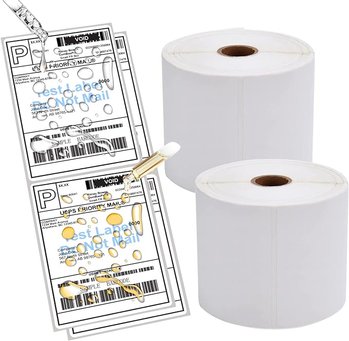 9527 Product 4x6 Direct Thermal Shipping Labels for Zebra 2844 ZP-450 ZP-500 ZP-505,Blank,450 Labels/Roll, 1" Core (12 Rolls)