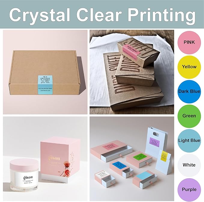 Hybsk 3x2 inch Color Direct Thermal Labels for Shipping, Barcodes, Address, Compatible with Rollo Label Printer & Zebra Desktop Printers(3"x2",Purple)