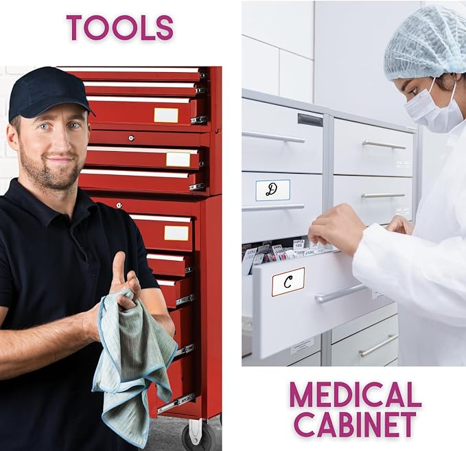 Availey 32 Pieces (3 x 5") - Colored Border Magnetic Dry Erase Labels - Reusable Strips for Classroom Home Office Garage Refrigerator Blank Writable Erasable Cards Name Tags Students Locker Shelf