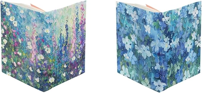 Painting Floral Print Book Cover Book Sleeves for Paperback, Durable Book Protector Pouch Washable Book Case Cover for Middle and Primary School Students, Blue