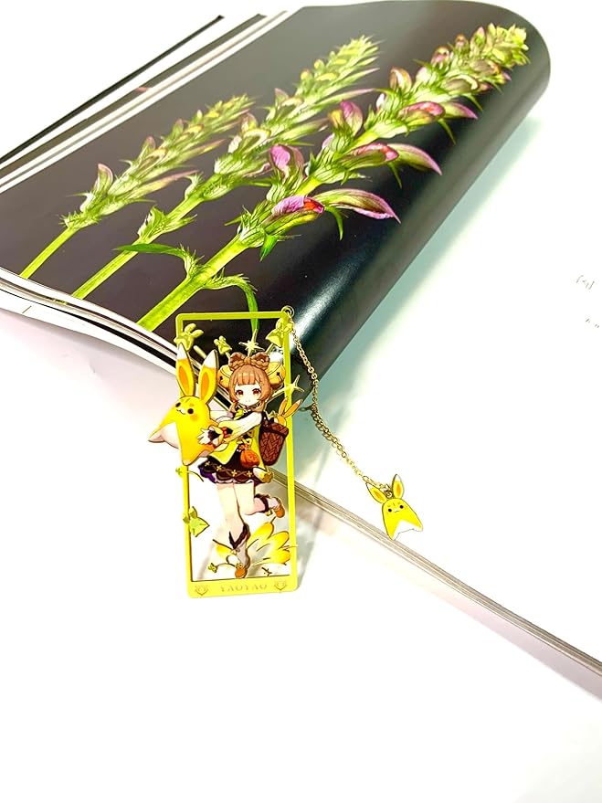Genshin Impact Yaoyao Metal Bookmark - Anime Figure Merch with 3D Display Box - Birthday Gifts for Fans Friends Gamer Book Lovers - Zllada