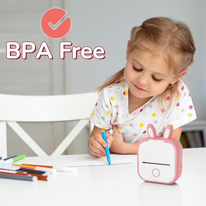 Phomemo T02 Case Pink- Compatible with T02 Mini Printer, Adorably Unique Design Flexible Protective Case for Gift