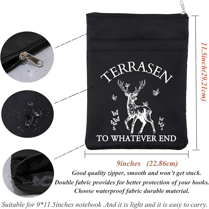 Novel Book Sleeve Novel Book Cover SJM Literature Gift Kingdom of Ash Gift Night Court Gift Terrasen Gift Bookish Gift (Terrasen Bblk)