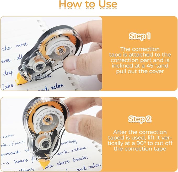 M&G 12 Pack Correction Tape，39.3 Feet Correction Tape, Easy to Use Applicator for Instant Corrections, Study Supplies and Office Products, Total 472FT/144M