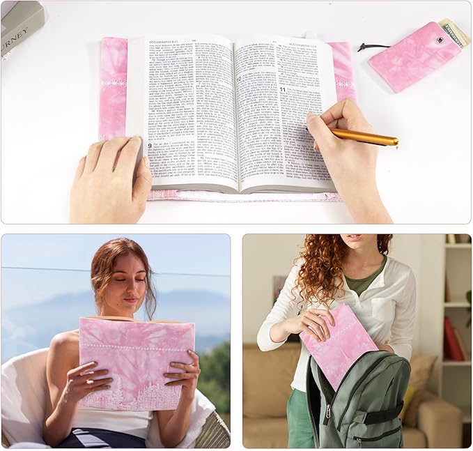 Cute Book Covers - Fabric Dust Jackets for Books - Book Protector for Book Lovers - Book Covers for for Paperbacks, Hardcover,Bibles - Soft Cover Book Sleeve for AA Books