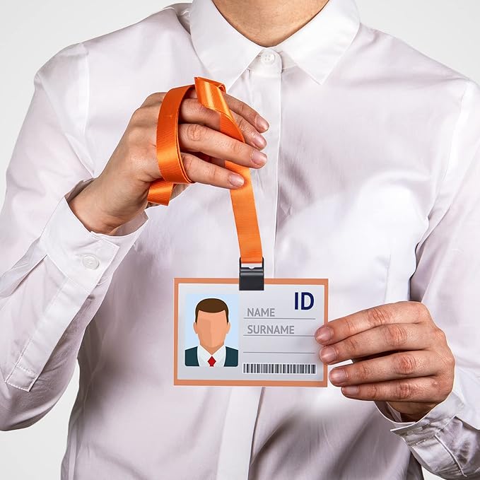 Eaasty Black Gripper Card Holder Clamps Black Swipe Plastic ID Card Secure Badge Holder for Standard Thickness ID Badge, CAC, Chip or Swipe(40 Pcs)