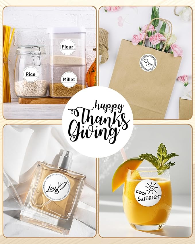 Phomemo Thermal Labels 1.96"x1.96"(50x50mm) for M110/M220/M221/M120/M250/M150, Multi-Purpose Self-Adhesive Tag for Barcode/Address/Logo/Mailing/Business/Home Tag,Black on White, 140 Labels/Roll