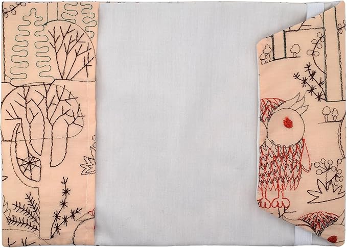 BLBMH Book Covers for Paperbacks Fit for 5.5x8.4 inch Adjustable Book Sleeve Cover for A5 Books Soft Cloth Protector for Notebook Journal - Owl