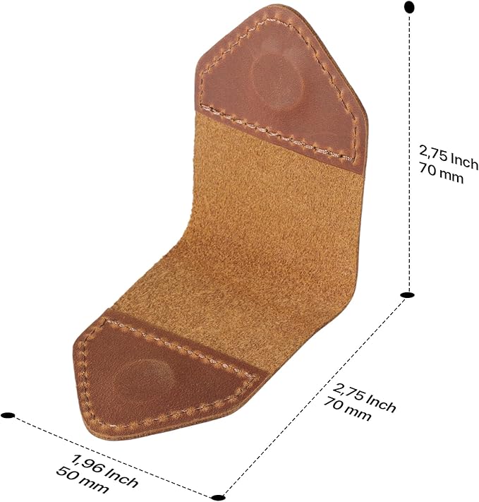 Londo Genuine Leather Handmade Bookmark (Set of 2) (Magnetic, Camel)