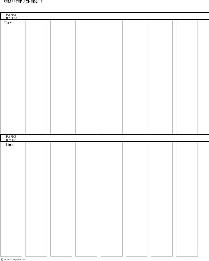 House of Doolittle Lesson Planner, Blue, 8.5 x 11 Inch (HOD51007), Blue/White