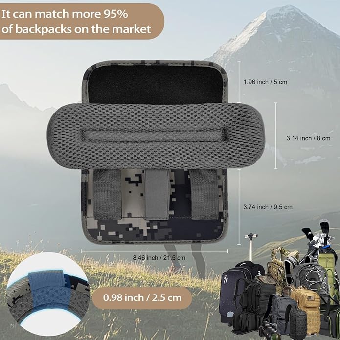 2Pcs Thick Cushioned Shoulder Pads, Anti-Slip Design and Breathable Mesh Pads for Shoulder Strap,Soft and Comfortable