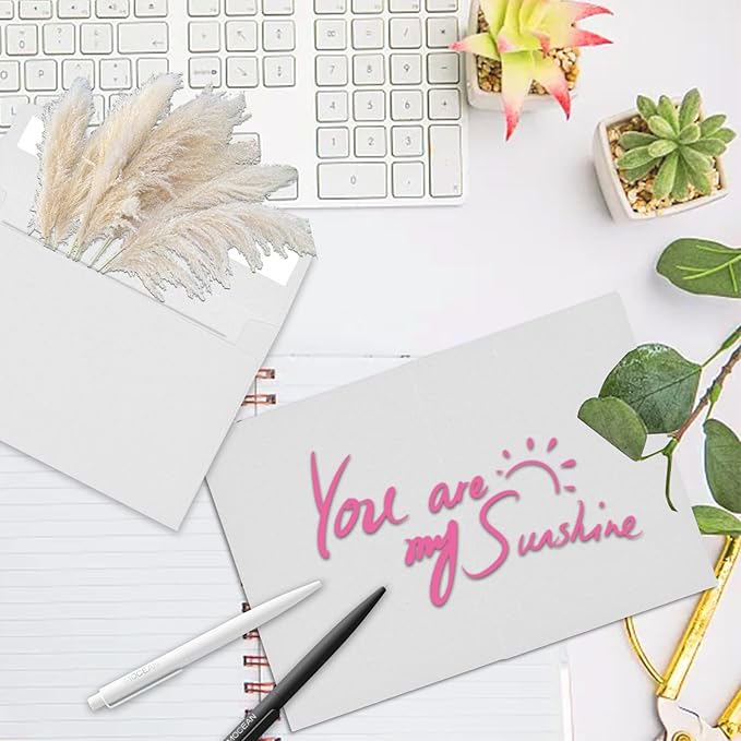 Xinilove 30 Pack White Invitation Cardstock with 30 Pack Envelopes,Blank Cards and Envelopes 4x6,Self-Seal Thank you Blank Greeting Cards and Envelopes, for All Occasions DIY, Print custom