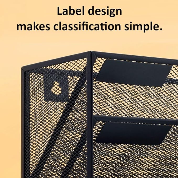 Kuntine.B 5 Pockets Wall File Holder Organizer Office Hanging Magazine Rack Wall File Organizer for Office Home, Black