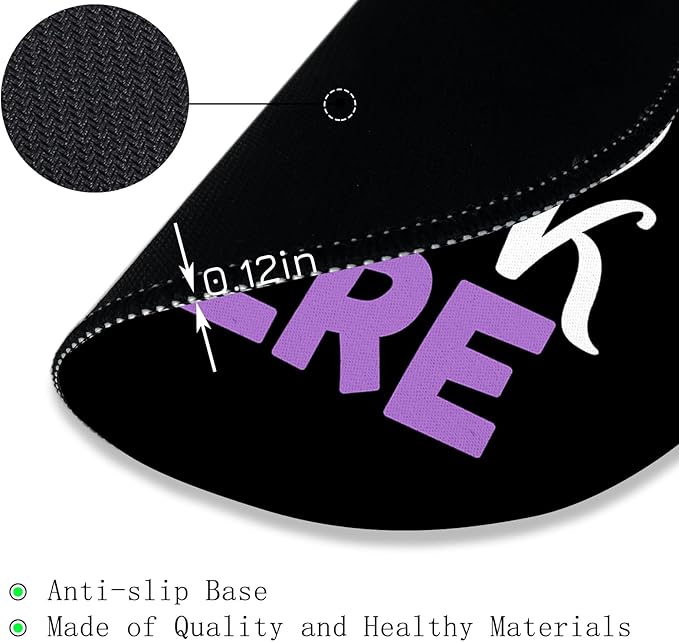 Gctriki Round Mouse Pad 8.6 x 8.6 Inch, Funny Mousepad for Gaming Laptop Computer, with Stitched Edge Non-Slip Rubber Base, Cute Home Office Decor Desk Accessories, I Don't Know I Just Work Here