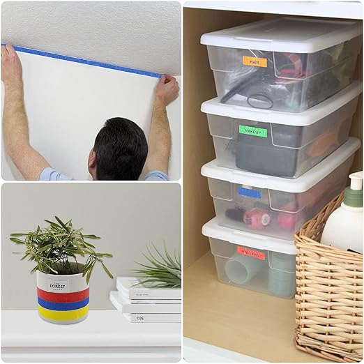 OWLKELA Colored Masking Tape 0.6" x 16 Yard Per Roll, 6 Rolls Rainbow Colors Painting Tapes, Painters Tape, Craft Tape, Labeling Tape, Paper Tape for Crafts & DIY Projects