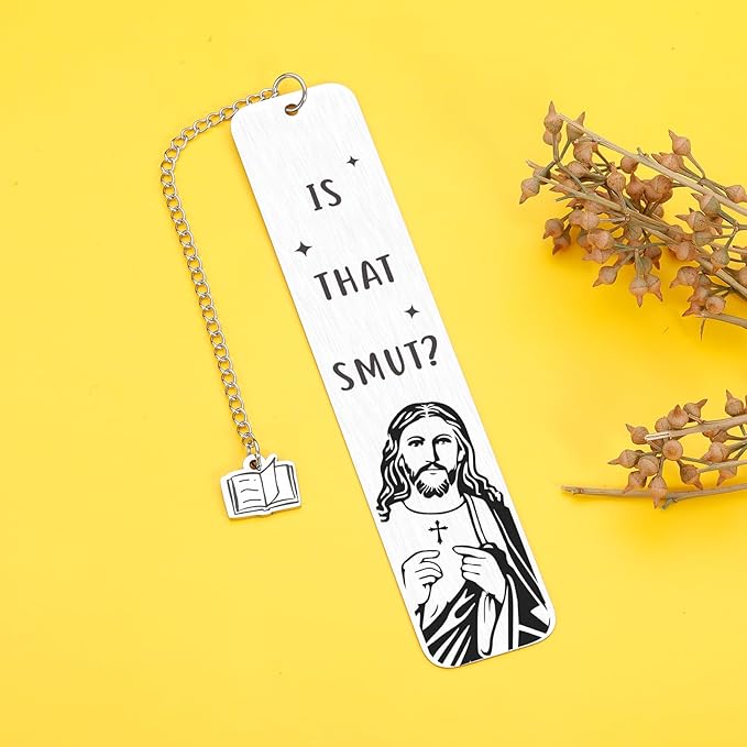 is That Smutt Jesus Bookmark, Gag Gift for Female Friends Booklover, Christmas Stocking Stuffer, Gag Gift, Book Accessories for Reading Lovers,Funny Bookmark for Women, White Elephant Gifts