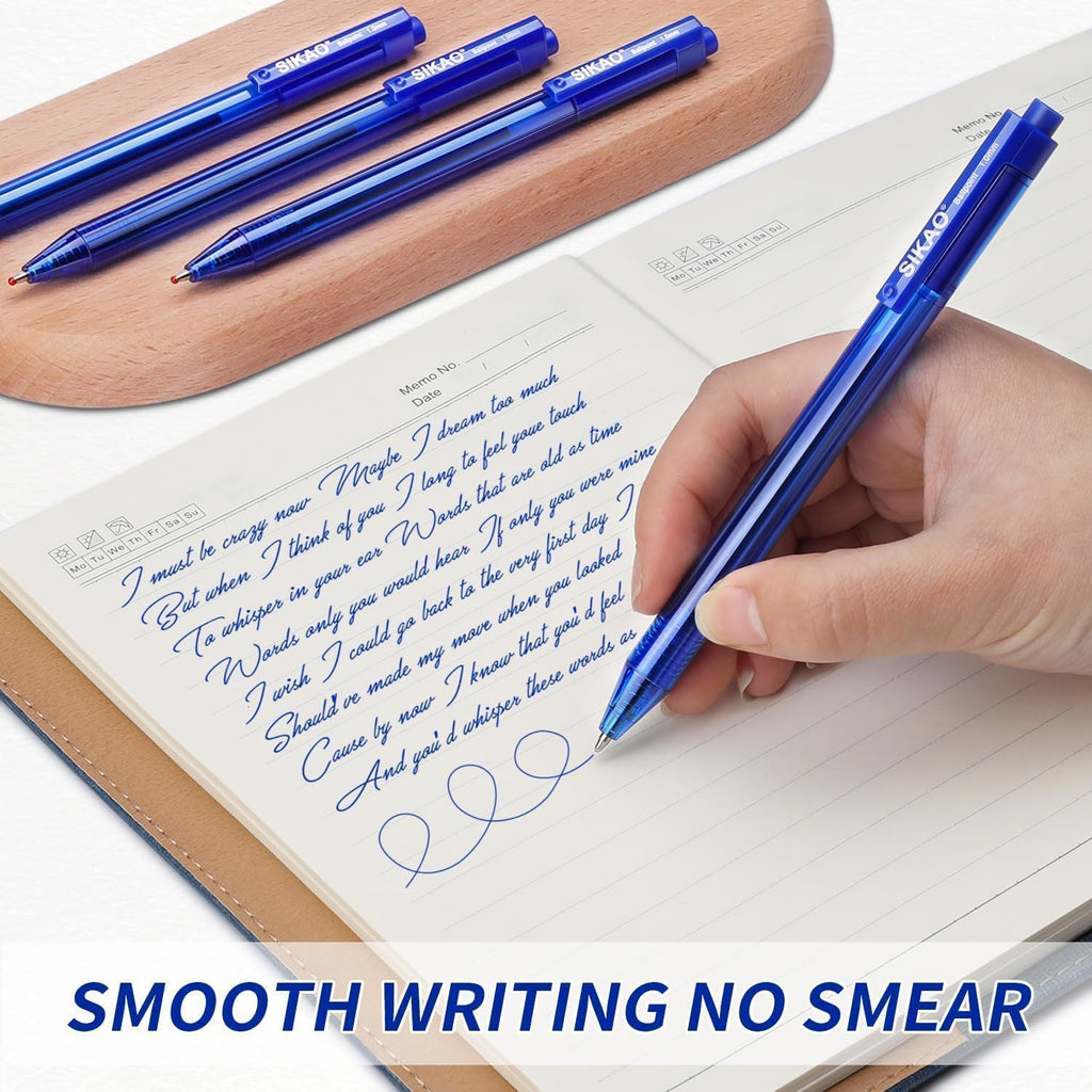 Blue Pens | 60 Pack Retractable Ballpoint Pens Multipack | Blue Ink Medium Point 1.0mm | Smooth Writing Ball Point Pens | School Office Supplies, Box of Pens Bulk (Blue Ink)