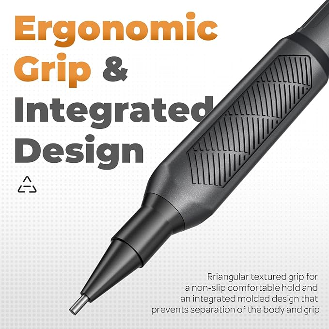 Nicpro 3 PCS 1.3 mm Mechanical Pencil Set with 72 PCS Lead Refill,3 Erasers-HD1000 Carpenter Pencils, Weatherproof Metal Heavy Duty Construction Pencil for Outdoor Marking Drafting Drawing Woodworking