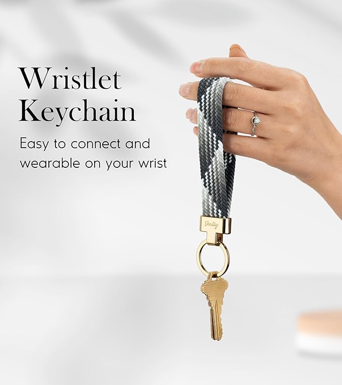 SENLLY Wristlet Lanyard, Stretchy Keychain Holder, Original Elastic Anti-Drop Design Keyring
