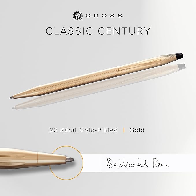 Classic Century 23kt Gold Plated Ballpoint Pen With 23kt Gold Plated Appointments