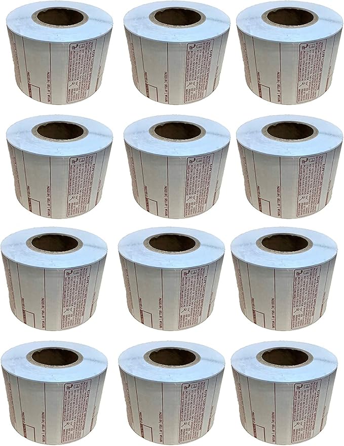 LST-8040 Printing Scale Label, All RED Letters, 58 x 60 mm, UPC 12 Rolls