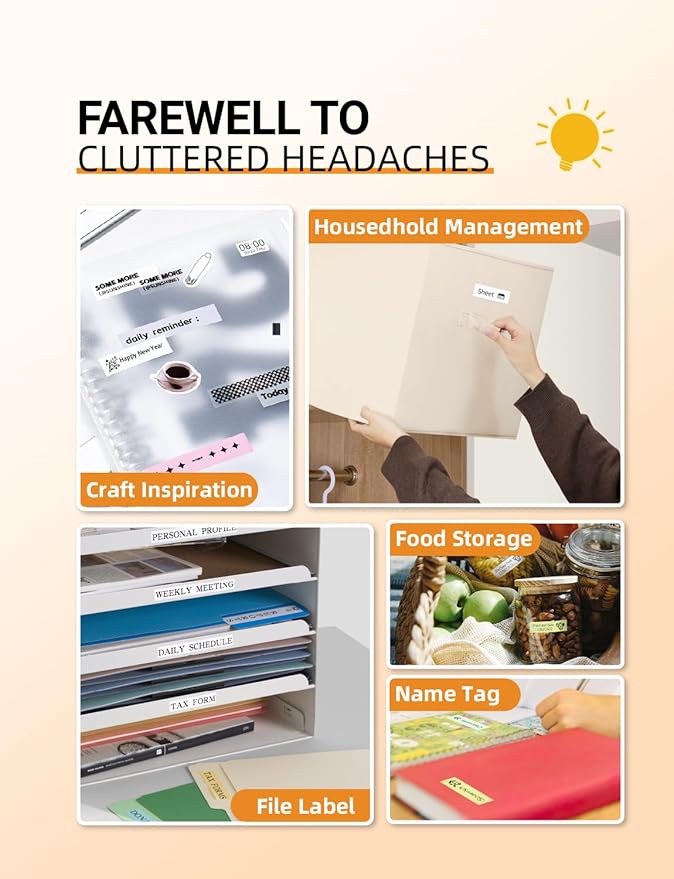 MakeID L1 E1 Q1 Label Maker Tape Refills, 3-Roll 16mm x 4m (0.63" x 13') Continuous Consumables Thermal Laminated Office Labeling Tape Replacement