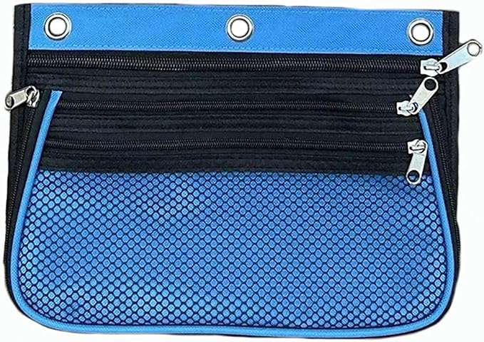 Charles Leonard Expandable 3-Pocket Binder Pencil Pouch, Expands to 2.25", 10.25" W x 7.25" H x 2.5" D, Assorted Colors, 24 Per Pack (76365-ST)