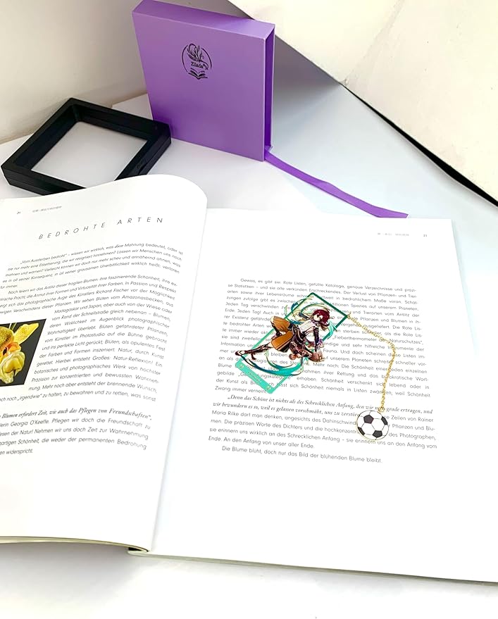 Genshin Impact Heizou Metal Bookmark - Anime Figure Merch with 3D Display Box - Birthday Gifts for Fans Friends Gamer Book Lovers - Zllada