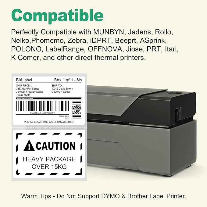 12 Rolls 3" X 2" Barcode Labels, 700/Roll - Direct Thermal Labels Compatible with Zebra & Rollo Printers