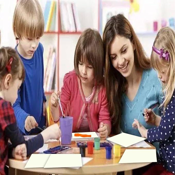 50 Pack 5x7 Ivory Color Cardstock Paper Blank Thick Heavyweight 92lb Cream Card Stock for Making Invitations cards, Postcards