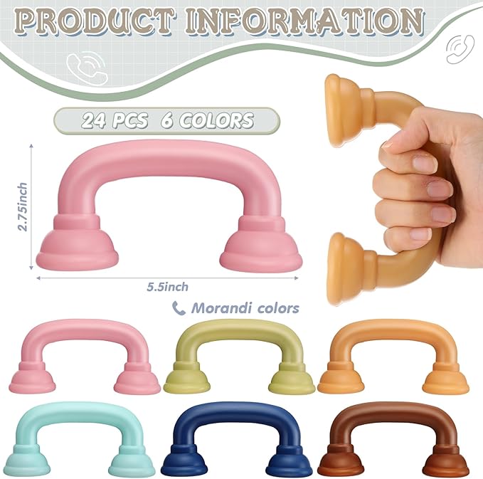 Shappy Bulk Whisper Reading Phones 24 Pcs Whisper Auditory Feedback Phone Classroom Manipulative Hear Myself Sound Speech Therapy Tool for Kids Accelerate Reading Fluency Pronunciation(Morandi Color)