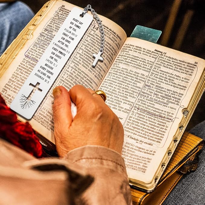 Christian Inspirational Gift for Women, Tassel with Bible Verse Bookmark Funny Gift for Women, Christmas Birthday Bookmarks Gifts for Bookworms Friends Sister Girl Female Book Club Religious Gift-ZB5