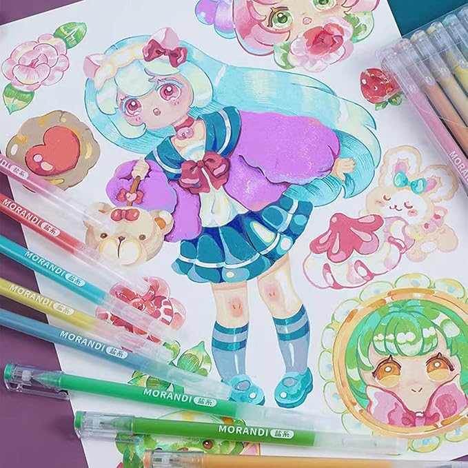 0.5mm Journal Colouring Pens, Assorted Rainbow Colors Pens Set of 9 for Adults Journal Coloring Calligraphy,Made for Everyday Writing, Journals,Drawing,Coloring Books (Natural Forest Colors)