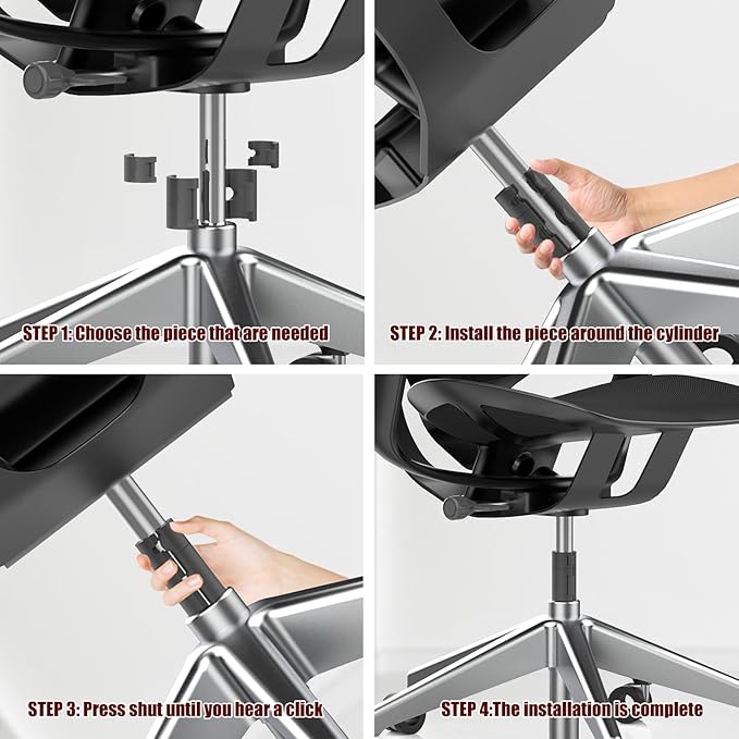 Office Chair Lifting Rod Fixing Pipe Clamp Connect the clamp to the large office chair cylinder piston to prevent the seat from sinking, with a variety of matching sizes and Heights