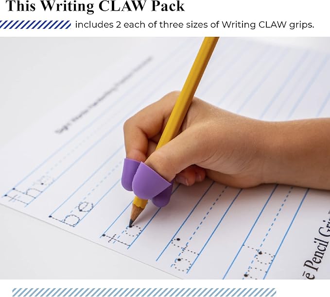 The Pencil Grip Writing CLAW, Sample Pack, 2 Each of Three Sizes - TPG-21123