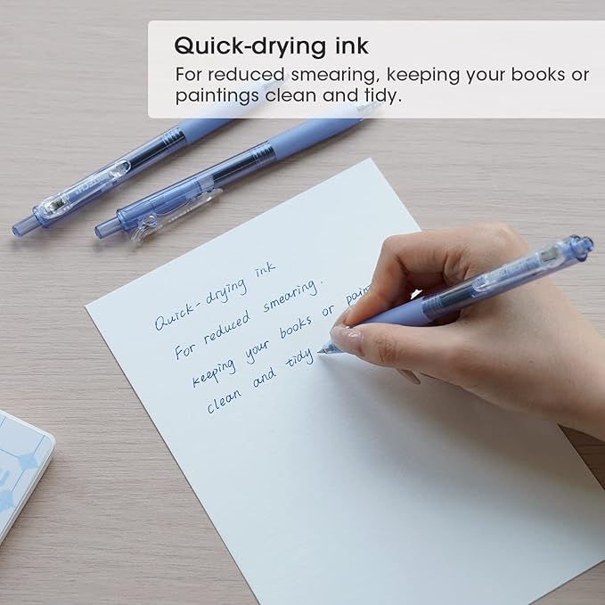 WRITECH Retractable Fine Point Gel Pens (Blue)