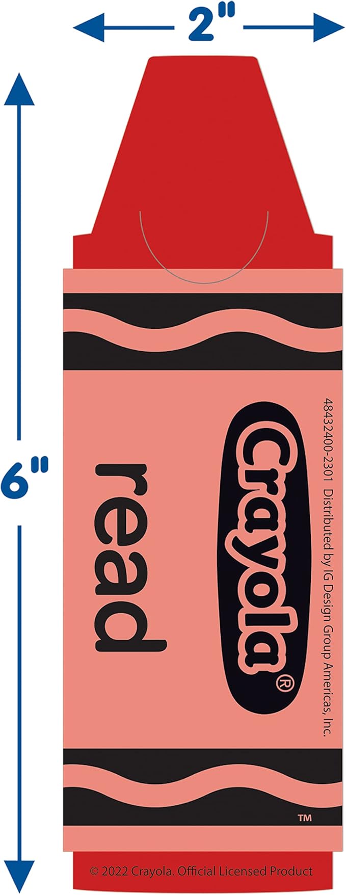 Eureka Crayola Colorful and Motivational Bookmarks for Students and Teachers, 2" x 6", 36 Pieces