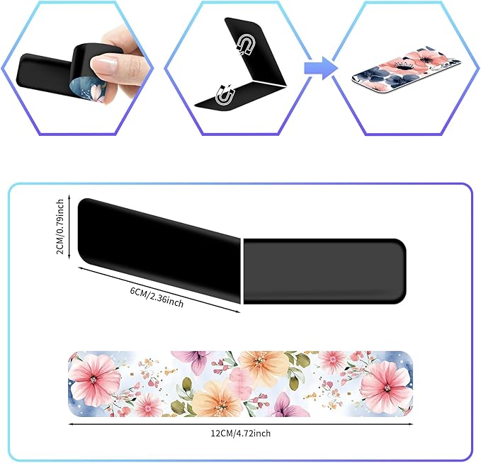 48 Pieces Magnetic Bookmarks Magnet Page Markers - Book Marks for Reading Women & Men with Storage Boxes - Cute Magnet Bookmark Clips for Reading Pleasure（Flowers）