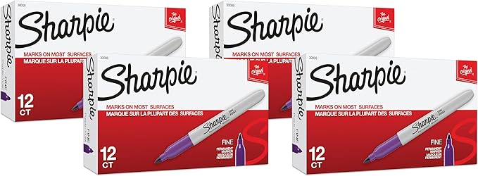 SHARPIE Fine Point Permanent Marker (Pack of 4)